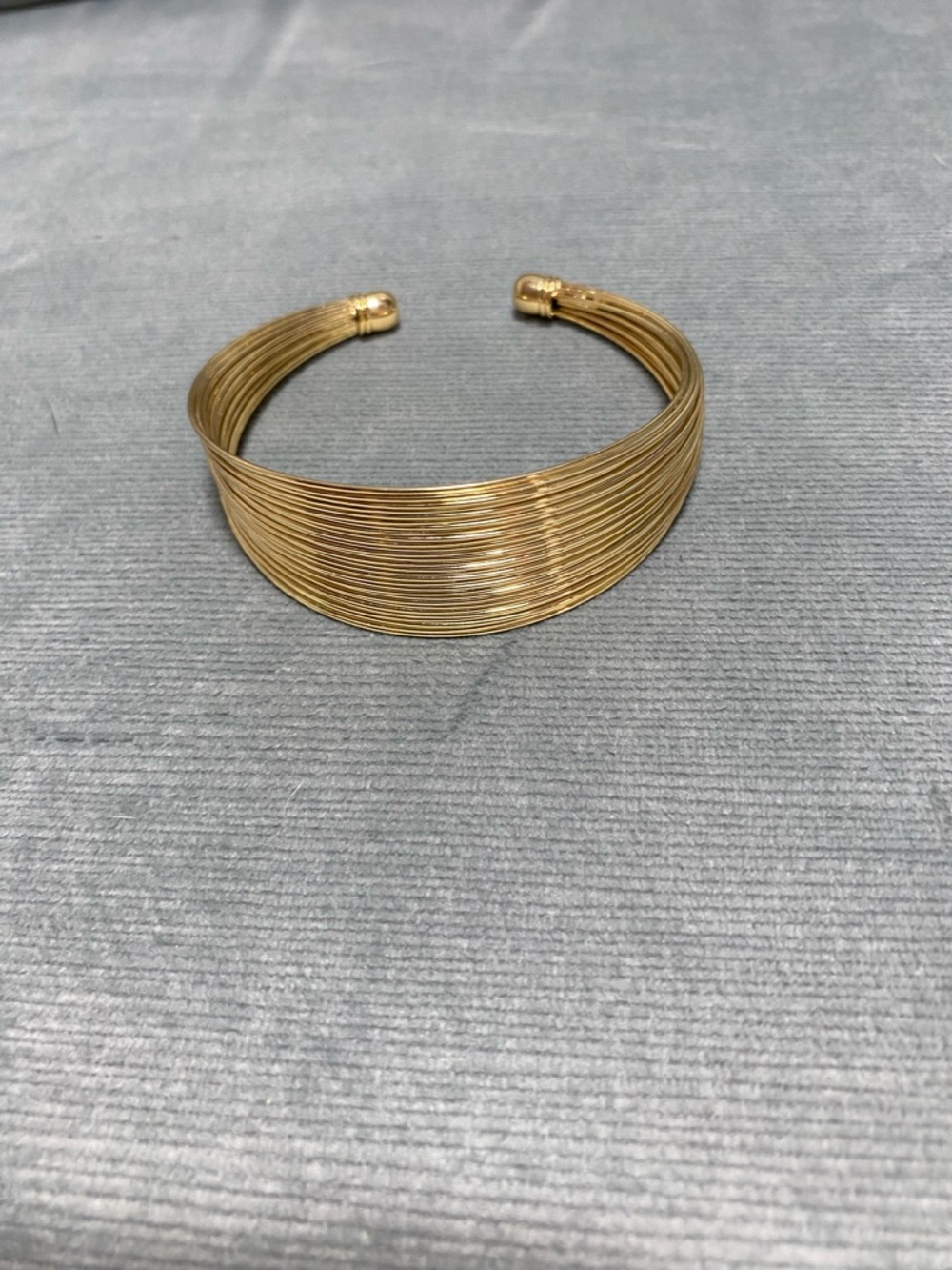 Multi Wire Cuff Bracelet, Gold Plated Metal (not metallic)